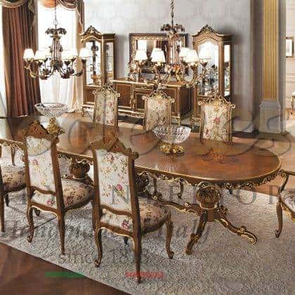Обеденный стол ручной работы в стиле барокко от производителя элитной классической мебели премиального класса итальянская роскошная мебель, инкрустация, мрамор, массив дерева, роскошная итальянская мебель премиального класса