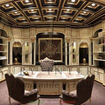 classy majestic handmade traditional baroque style writing office desk majestic libraries executive top real leather desk solid wood handcrafted high-end bespoke interiors luxury victorian royal home furnishings best bespoke artisanal manufacturing italian hancrfated materials