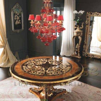 Инкрустированный круглый стол премиального качества ручная работы итальянский классический роскошный стиль барокко резьба по дереву мебель высокого качества эксклюзивный дизайн