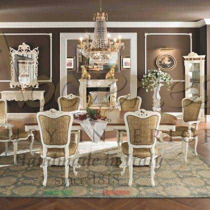 Высококачественные деревянные столы в классическом итальянском стиле из массива дерева дизайнерские эксклюзивные столовые от производителя лучшей итальянском мебели мраморный топ сусальное золото резьба ручной работы стиль барокко