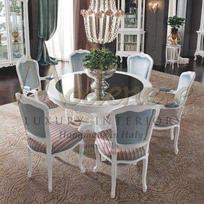 Классический роскошный итальянский обеденный зал круглый стол раскладной на заказ любого размера итальянская роскошная мебель класса люкс эксклюзивный дизайн интерьеров