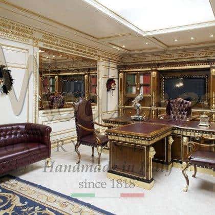 Эксклюзивный президентский офис из массива дерева президентское кресло престижная элитная итальянская мебель на заказ от знаменитой итальянской мебельной фабрики