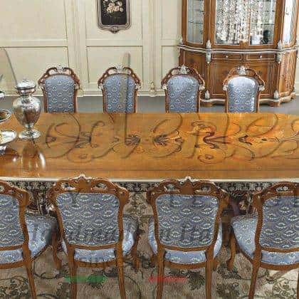 Эксклюзивные обеденные залы ручной работы из массива дерева инкрустированные столы на заказ стулья итальянские дизайнерские ткани высокого качества и роскошная элитная мебель премиального класса от производителя в стиле барокко рококо венецианском стиле