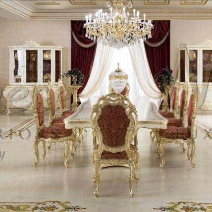 роскошный обеденные стол ручной работы в стиле барокко от производителя элитной мебели премиального класса итальянская роскошная мебель, инкрустация, мрамор, массив дерева, роскошный декор