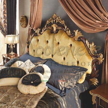 Эксклюзивные изголовья в классическом стиле дизайн интерьера в стиле барокко резьба по дереву эксклюзивный декор королевской спальни итальянские эксклюзивные ткани на заказ