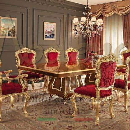 Эксклюзивные обеденные залы ручной работы из массива дерева инкрустированные столы на заказ стулья итальянские дизайнерские ткани высокого качества и роскошная элитная мебель премиального класса от производителя в стиле барокко рококо венецианском стиле элитный дизайн и проектировка на заказ