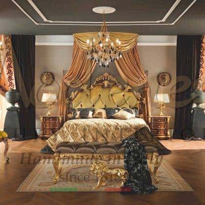 Элегантная мебель для роскошной спальни в итальянском классическом стиле от производителя высококачественной мебели проектировка полностью на заказ кастомизация большой выбор отделок итальянские ткани для элитных домов