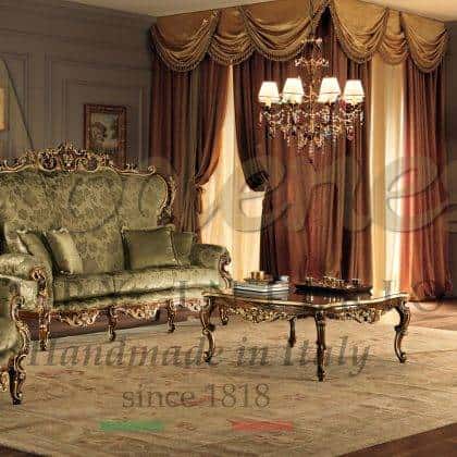 Королевская гостиная комната мягкая мебель ручной работы произведена в италии премиум класса роскошные диваны кресла столики на заказ идеи роскошного классического дизайна интерьеров
