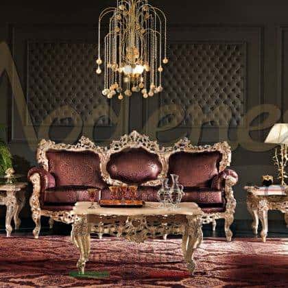Королевская гостиная комната мягкая мебель ручной работы произведена в италии премиум класса роскошные диваны кресла столики на заказ идеи роскошного классического дизайна интерьеров