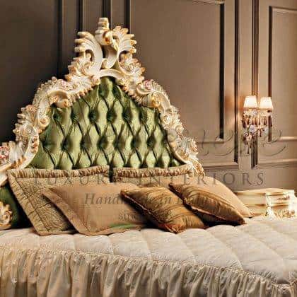 Изголовье для кровати ручной работы из массива дерева итальянские эксклюзивные ткани высокого качества классический стиль роскошные идеи декора королевской спальни самое высокое качество мебели класса премиум