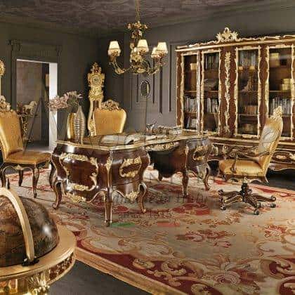 Элегантные офисные кресла в классическом стиле итальянское производство высококачественной мебели роскошные элитные кресла для кабинетов элегантный стиль итальянская кожа производство ручной работы