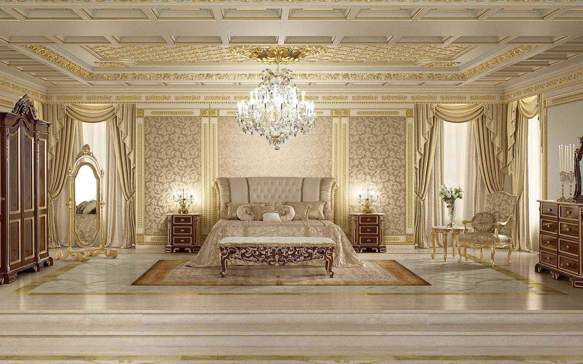 Спальные комнаты в роскошном итальянском стиле барокко классике венецианский стиль. Элитные спальни на заказ королевские кровати с балдахином классический стиль спальни эксклюзивная итальянская мебель на заказ дизайн интерьера королевской спали. Красивые элегантные спальни в королевском дворцовом стиле на заказ элитные производители мебели из италии дизайн интерьера спальни в венецианском стиле спальни из дворца