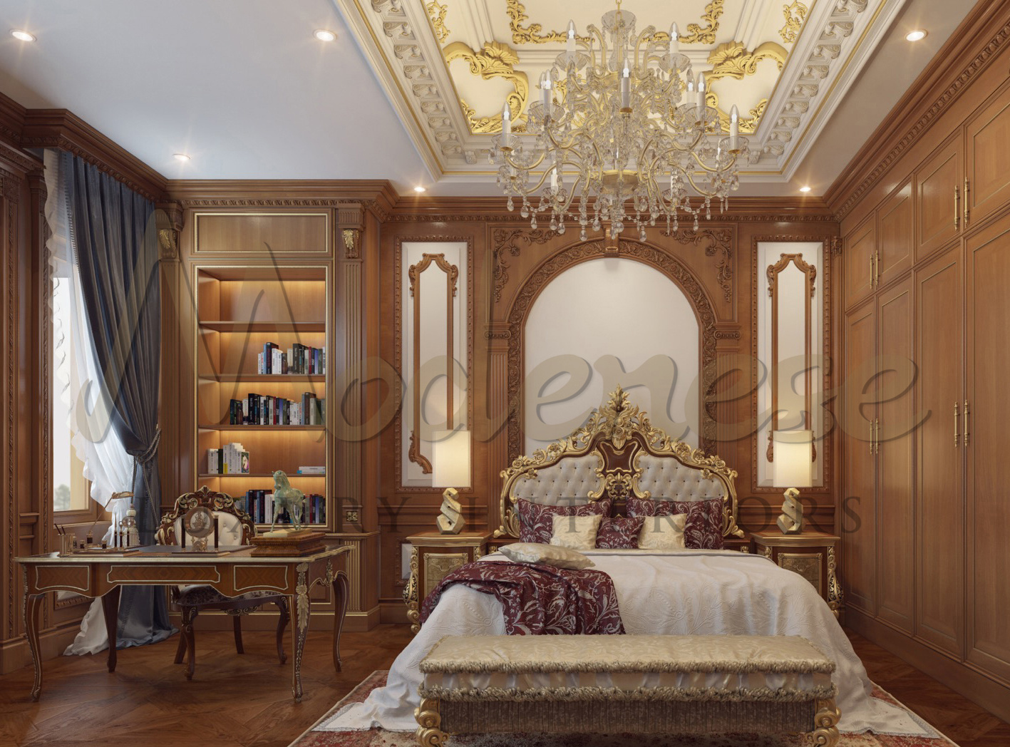 Classical Bedroom Design - Brown Color Palette