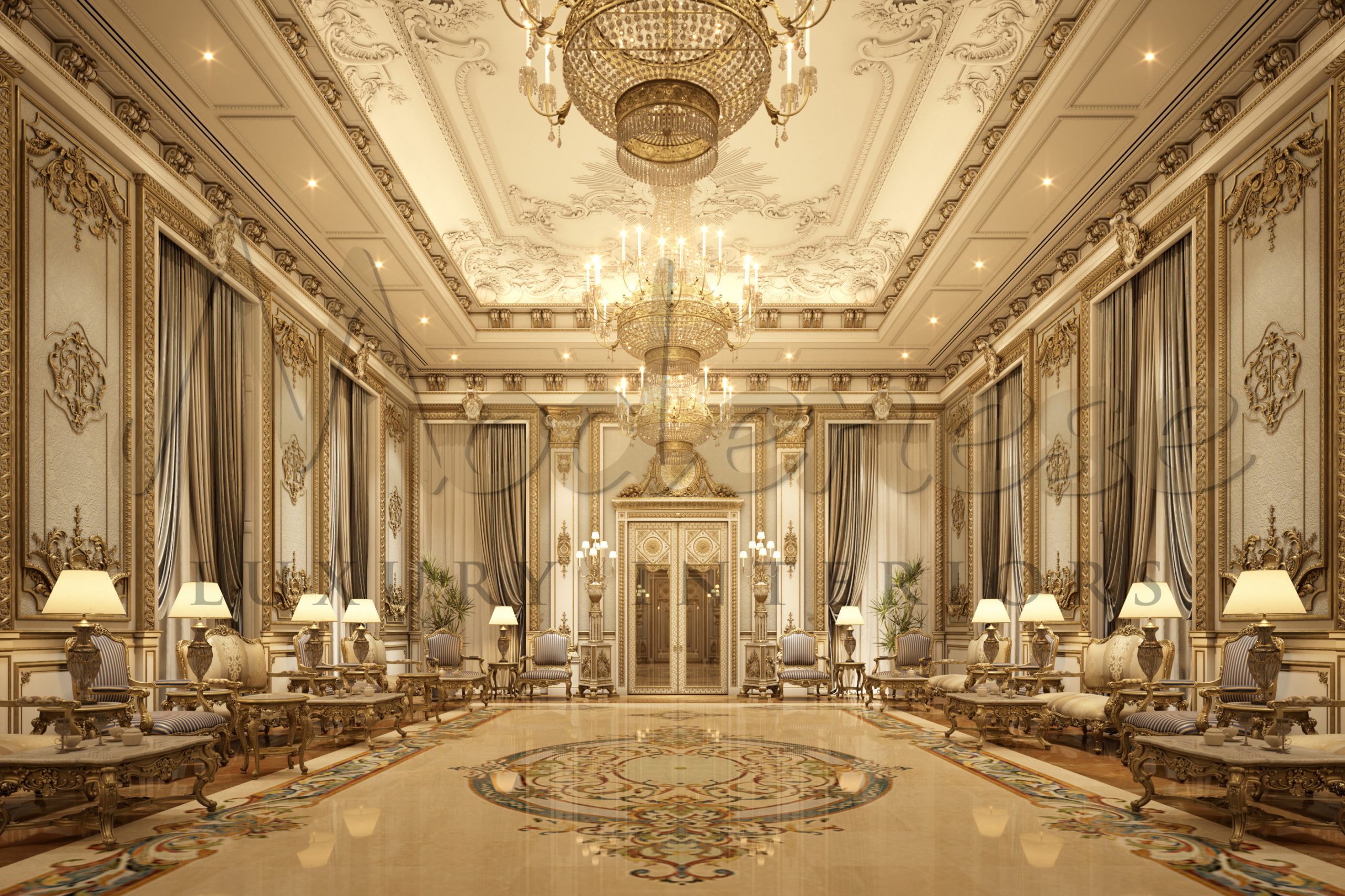 Bespoke tailor-made projects for classic villas and palaces. Luxury Majlis Design. Best interior designers in Jeddah