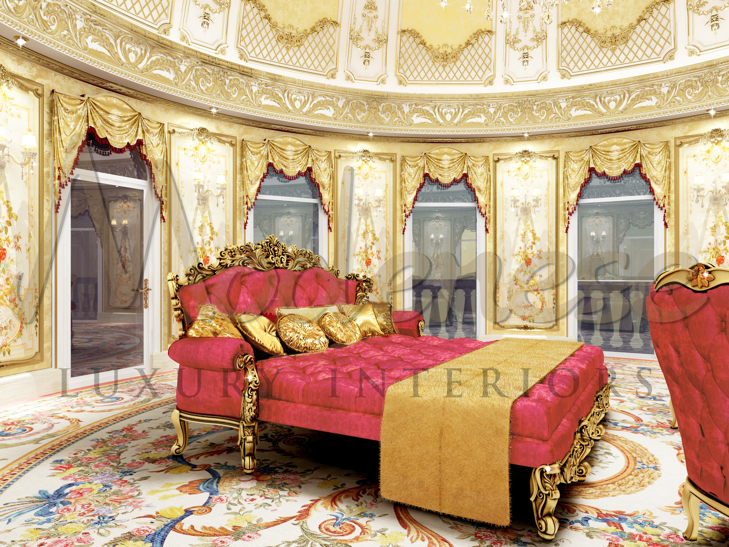Italian handmade interiors. Bespoke interior design project and artisanal furniture production. Luxury Bedroom Design